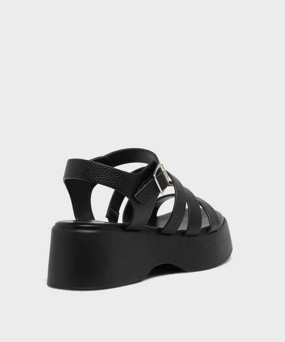 Sandales multibrides à semelle plateforme femme vue4 - 5 MILES - GEMO