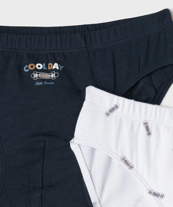 Boxer coton stretch rayé garçon (lot de 2) vue2 - GEMO 4G GARCON - GEMO