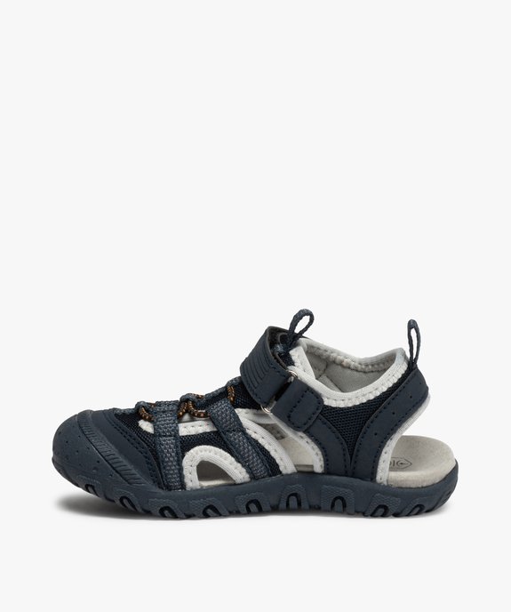 Sandales garçon sport à bout fermé et scratch vue3 - GEMO (ENFANT) - GEMO