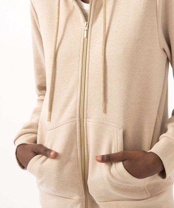 Sweat zippé à capuche avec intérieur molletonné femme vue2 - GEMO(FEMME PAP) - GEMO