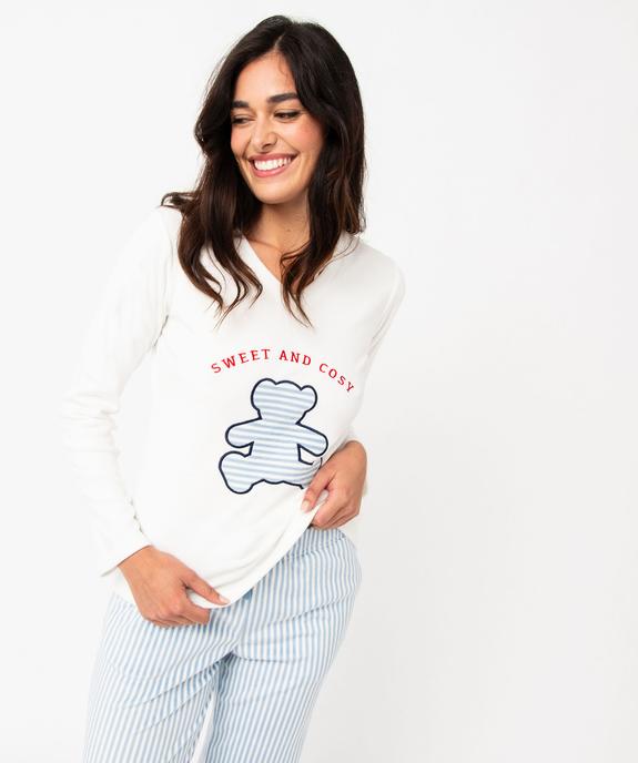 Pyjama en velours femme - LuluCastagnette vue2 - LULUCASTAGNETTE - GEMO