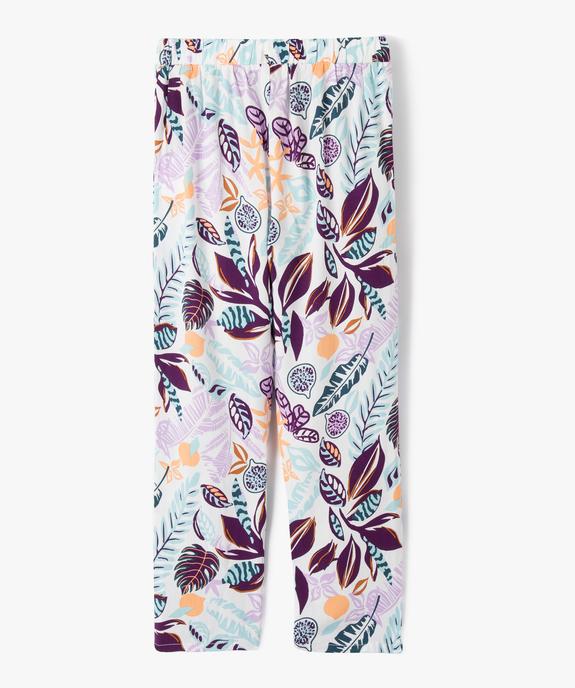 Pantalon fluide imprimé fille vue3 - GEMO (ENFANT) - GEMO