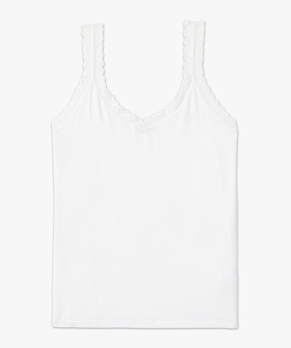 Débardeur femme grande taille avec bretelles en dentelle vue4 - GEMO (G TAILLE) - GEMO