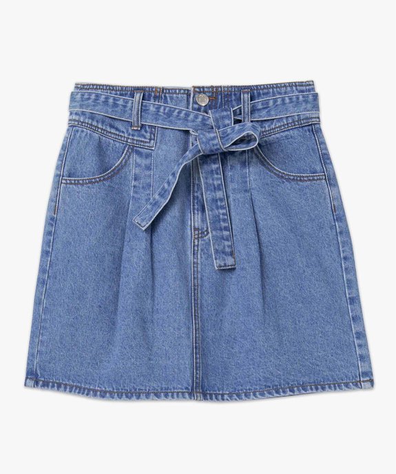Jupe femme en denim avec pinces vue5 - GEMO(FEMME PAP) - GEMO