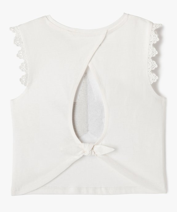 Débardeur avec motif étoile et dos ouvert fille vue3 - GEMO (ENFANT) - GEMO