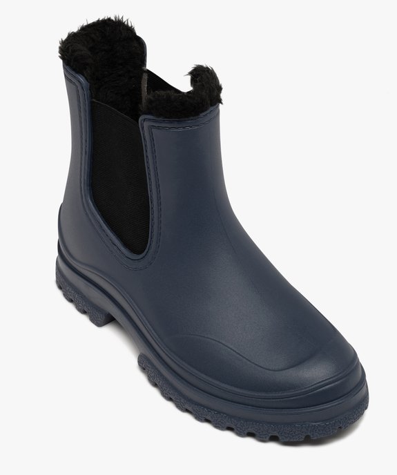 Bottes de pluie femme fourrées avec col asymétrique style Chelsea vue11 - FOLLOW ME - GEMO