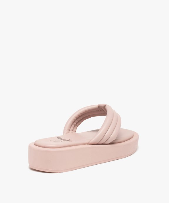 Tongs femme à semelle plateforme et brides rembourrées vue4 - GEMO (CASUAL) - GEMO