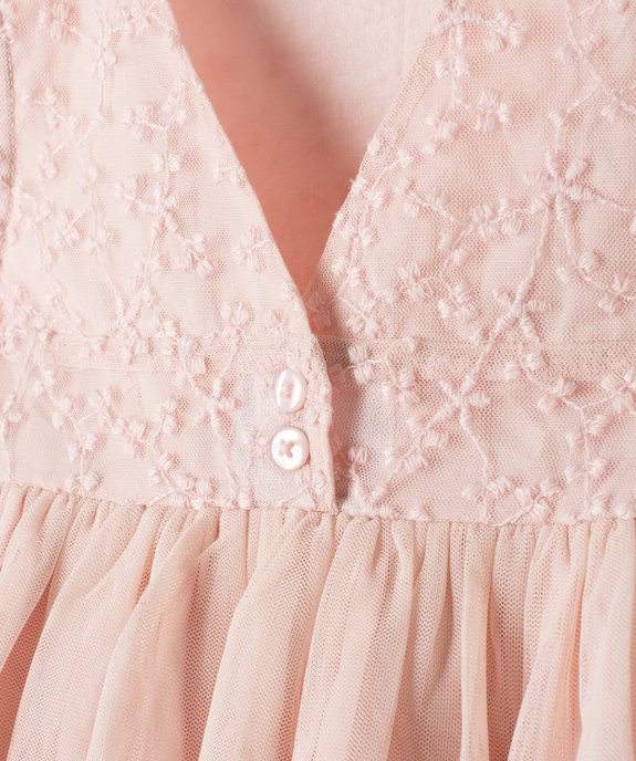 Robe de cérémonie bébé fille en tulle vue2 - GEMO(BEBE DEBT) - GEMO