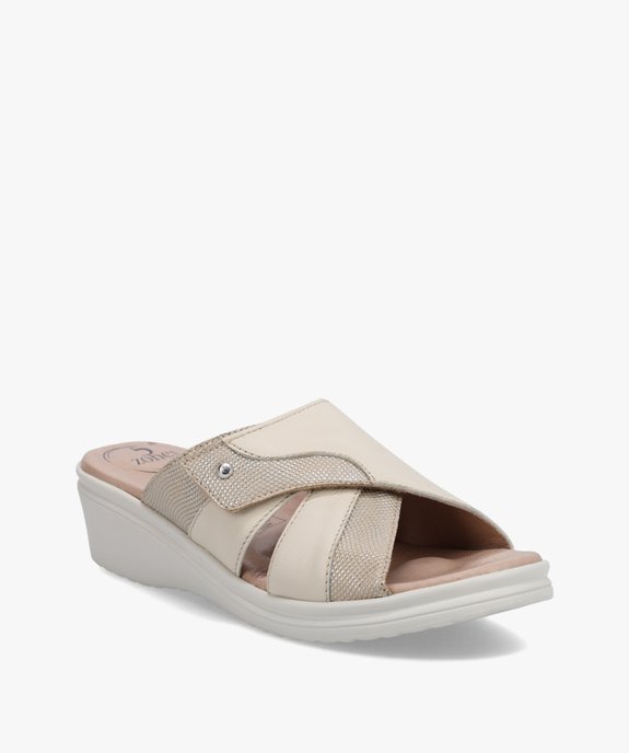 Mules femme confort dessus cuir - 5 Reflex Zones vue2 - 5 REFLEX ZONES - GEMO