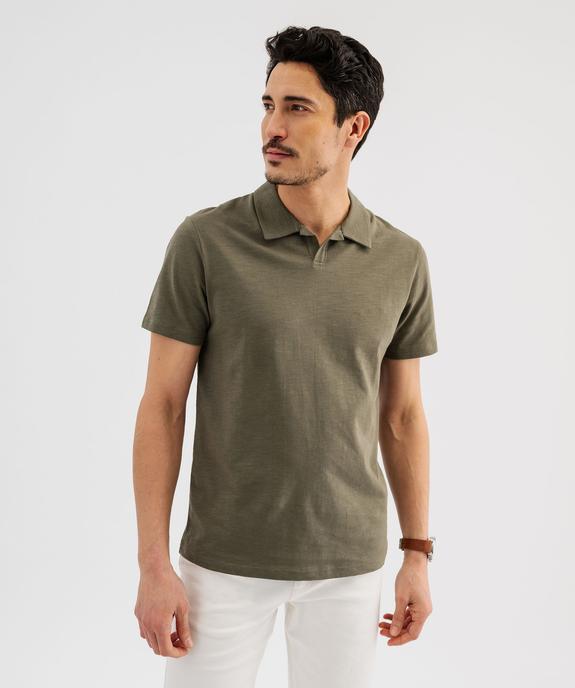 Polo manches courtes à col fantaisie homme vue1 - GEMO 4G HOMME - GEMO