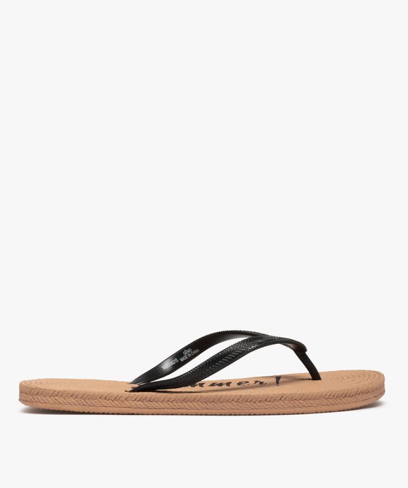 Tongs femme à semelle imitation corde imprimée Summer vue2 - GEMO (PLAGE) - GEMO