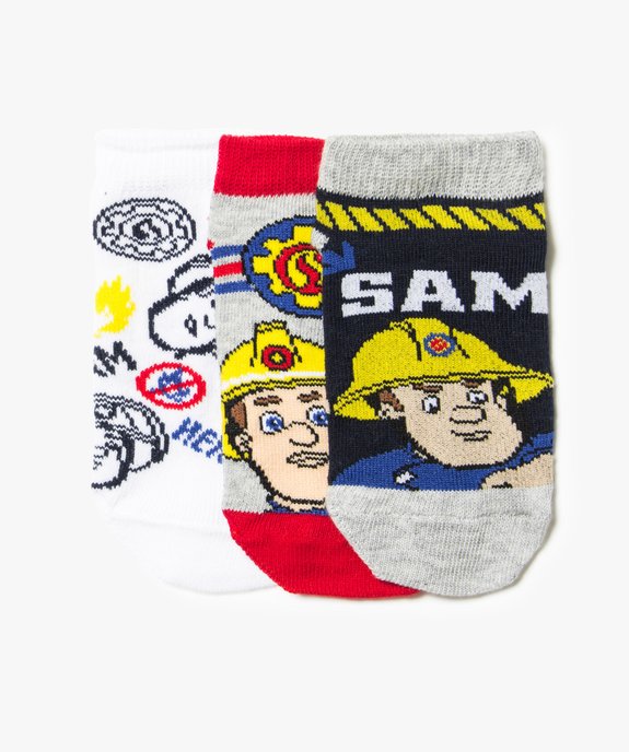 Lot de 3 paires de chaussettes à motifs - Sam le Pompier vue1 - SAM LE POMPIER - GEMO