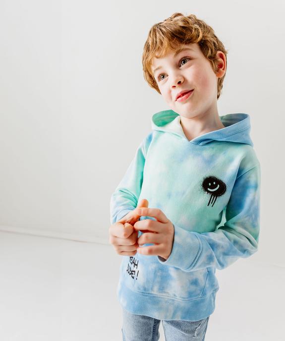 Sweat à capuche tie-and-dye coloris unique garçon vue6 - GEMO (ENFANT) - GEMO