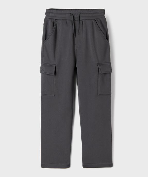 Pantalon de jogging avec intérieur chaud garçon vue2 - GEMO (JUNIOR) - GEMO