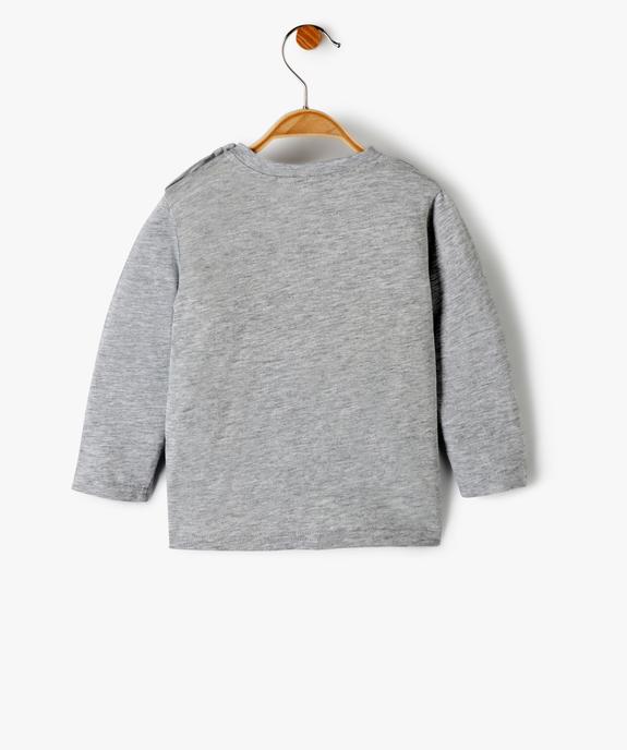 Tee-shirt bébé garçon à manches longues avec message vue3 - GEMO 4G BEBE - GEMO