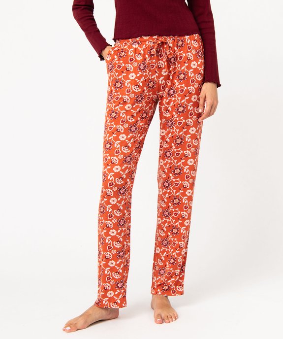 Pantalon de pyjama fluide femme vue1 - GEMO 4G FEMME - GEMO