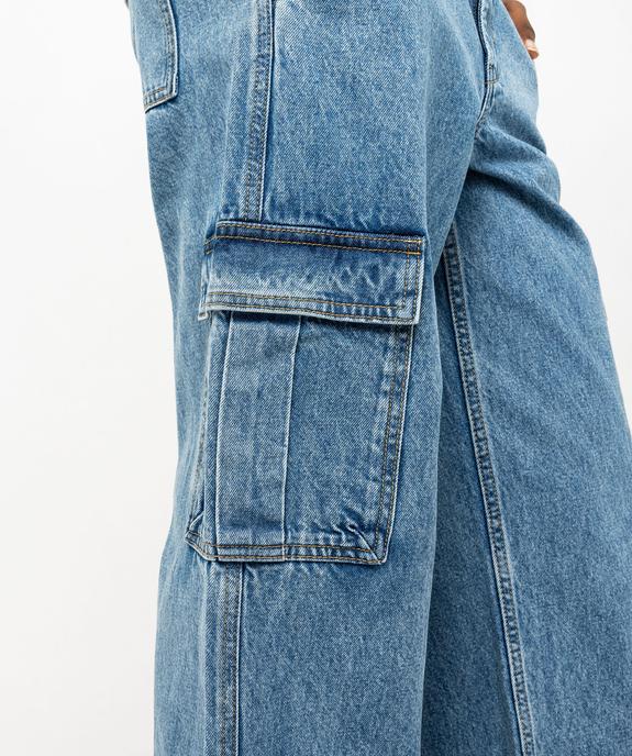 Jean coupe cargo avec poches à rabat femme vue6 - GEMO 4G FEMME - GEMO