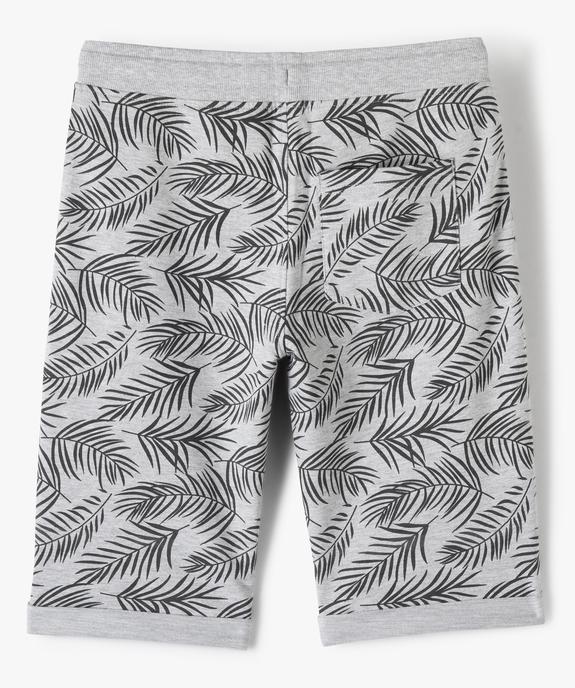 Bermuda garçon à motifs feuillage et taille élastiquée vue3 - GEMO (JUNIOR) - GEMO