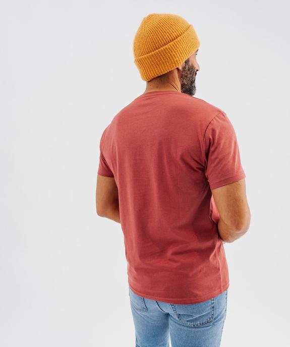 Tee-shirt manches courtes col rond en coton homme vue3 - GEMO 4G HOMME - GEMO