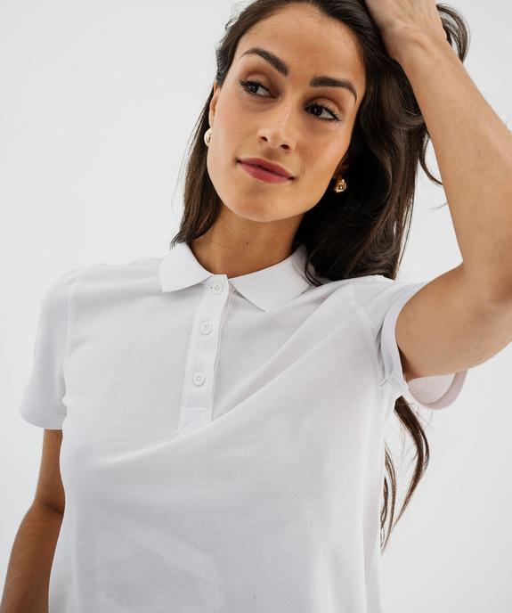 Polo à manches courtes en coton piqué femme  vue3 - GEMO 4G FEMME - GEMO