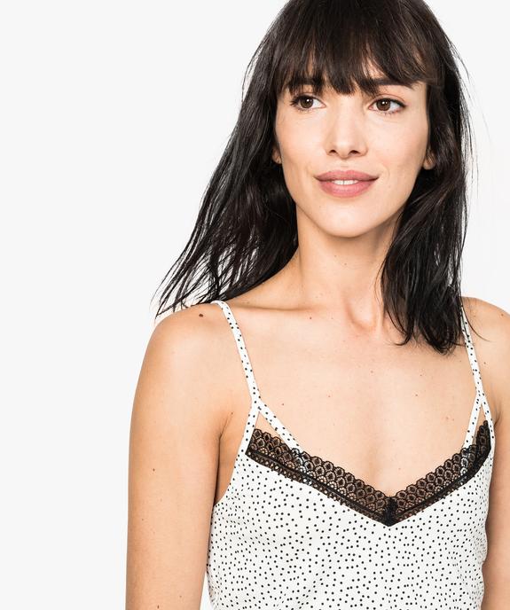 Débardeur à pois à fines bretelles vue2 - GEMO(HOMWR FEM) - GEMO