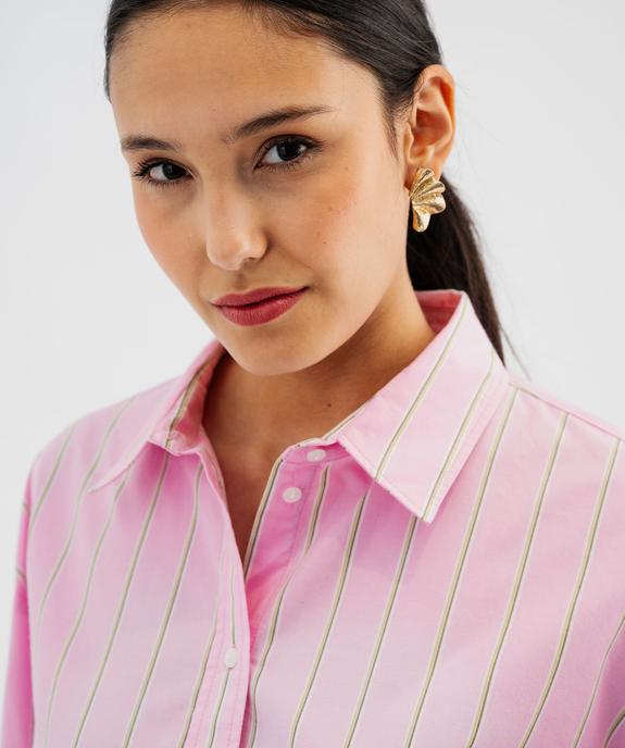 Chemise manches longues à rayures femme vue3 - GEMO(FEMME PAP) - GEMO