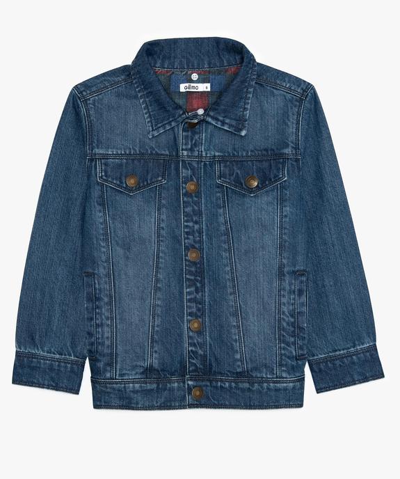 Veste  jean garçon avec col   amovible vue4 - GEMO (ENFANT) - GEMO