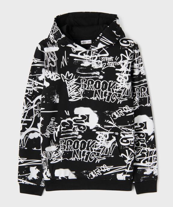Sweat à capuche à motifs graffiti garçon vue1 - GEMO 4G GARCON - GEMO