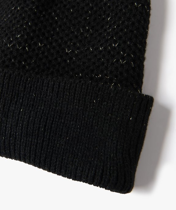 Bonnet femme en maille fantaisie avec fil Lurex vue2 - GEMO (ACCESS) - GEMO