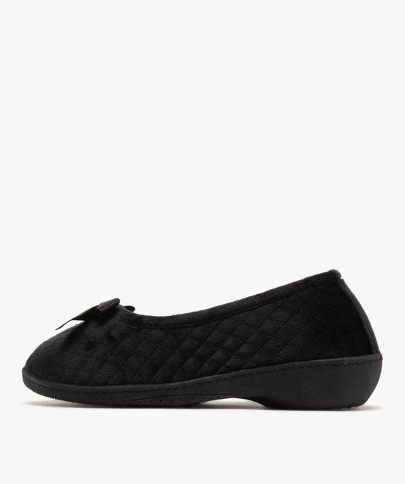 Chaussons ballerines en velours femme - Isotoner vue3 - ISOTONER - GEMO