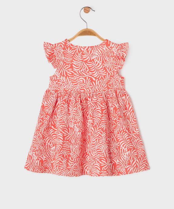 Robe en maille gaufrée à motifs fleuris bébé fille vue3 - GEMO(BEBE DEBT) - GEMO