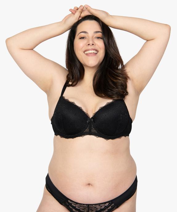 Soutien-gorge avec armatures et bonnets moulés surmontés de dentelle vue1 - GEMO(HOMWR FEM) - GEMO