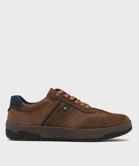 Baskets bi-matières fermeture lacets et zip homme - Relife vue2 - RELIFE - GEMO