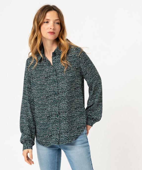 Chemise imprimée en voile fluide femme vue1 - GEMO 4G FEMME - GEMO