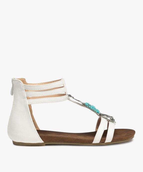 Sandales femme à talon plat et contrefort fermé vue1 - GEMO (CASUAL) - GEMO