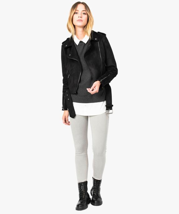 Pull 2 en 1 avec col et bas chemise vue5 - GEMO(FEMME PAP) - GEMO