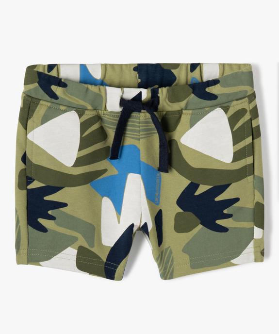 Short bébé garçon en maille imprimé jungle - LuluCastagnette vue1 - LULUCASTAGNETTE - GEMO
