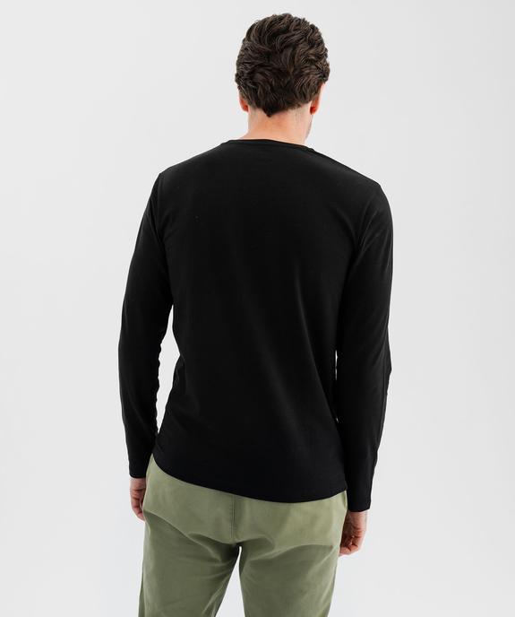 Tee-shirt à manches longues et col rond homme vue6 - GEMO 4G HOMME - GEMO