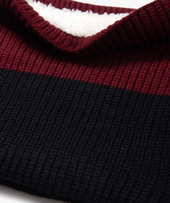 Echarpe snood bicolore doublée sherpa garçon vue2 - GEMO (ENFANT) - GEMO