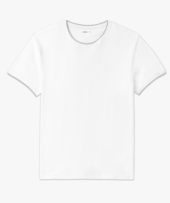 Tee-shirt homme à manches courtes en maille piquée vue4 - GEMO (HOMME) - GEMO