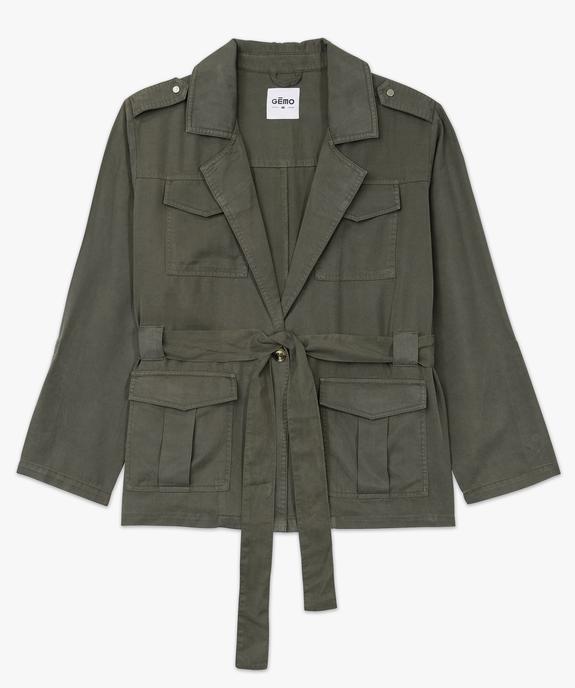 Veste saharienne en Lyocell femme grande taille vue4 - GEMO (G TAILLE) - GEMO