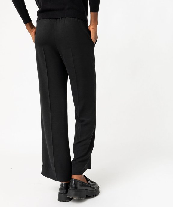 Pantalon fluide coupe large avec ceinture à nouer femme vue3 - GEMO(FEMME PAP) - GEMO