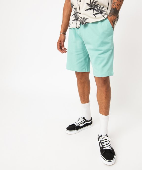 Bermuda homme en coton coupe droite
