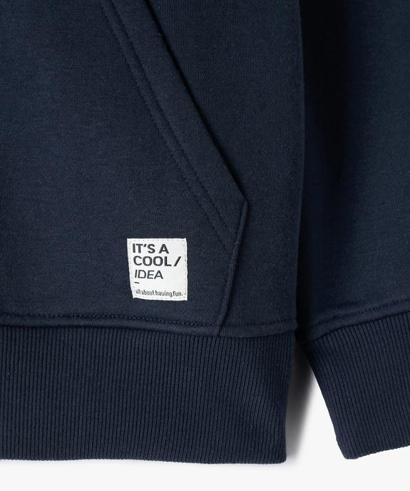 Sweat à capuche avec fermeture zippée garçon vue2 - GEMO (JUNIOR) - GEMO