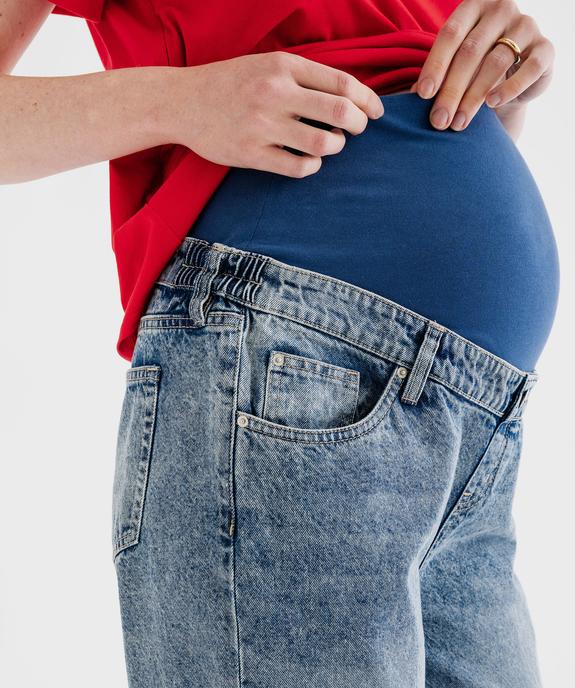 Jean de grossesse wide leg en denim délavé vue8 - GEMO 4G MATERN - GEMO
