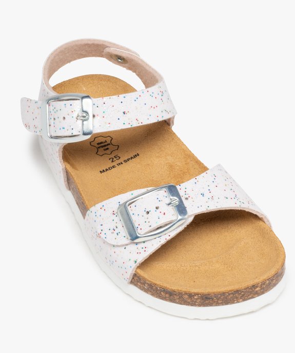 Sandales fille à brides à boucle fantaisie et semelle liège vue5 - GEMO 4G FILLE - GEMO