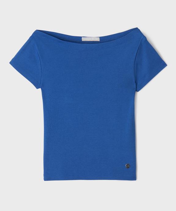 Tee-shirt manches courtes à col bateau fille - LuluCastagnette vue1 - LULU CASTAGNETTE GEMO FOR GOOD - GEMO