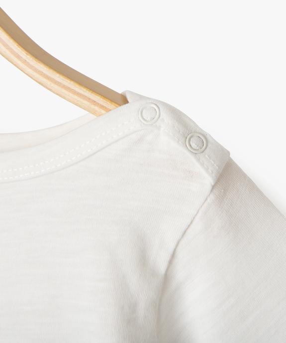 Tee-shirt à manches courtes avec col bateau bébé garçon vue3 - GEMO 4G BEBE - GEMO