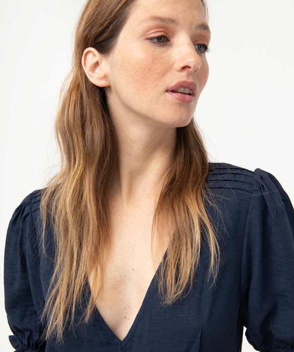 Robe femme à manches courtes avec boutons fantaisie vue5 - GEMO(FEMME PAP) - GEMO