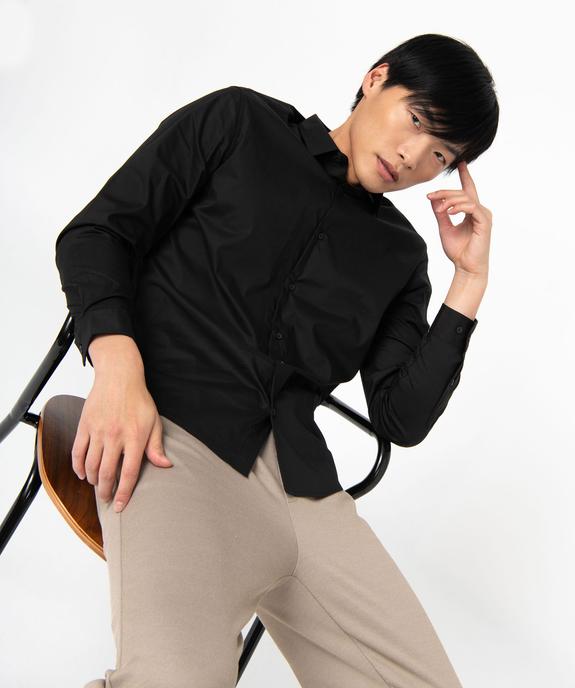 Chemise manches longues Regular fit en coton stretch homme vue1 - GEMO 4G HOMME - GEMO